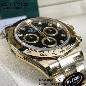 Rolex Daytona 116508 BTF 1:1 Best Edition Black Diamonds Dial on YG Bracelet SA4130 - Super Clone Watch | 1:1 Best Version