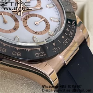 Rolex Daytona 116515 BTF 1:1 Best Edition White Dial on Oysterflex Rubber Strap SA4130 V2 - Super Clone Watch | 1:1 Best Version