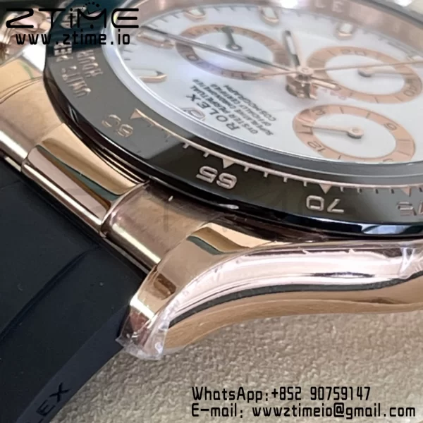 Rolex Daytona 116515 BTF 1:1 Best Edition White Dial on Oysterflex Rubber Strap SA4130 V2 - Super Clone Watch | 1:1 Best Version
