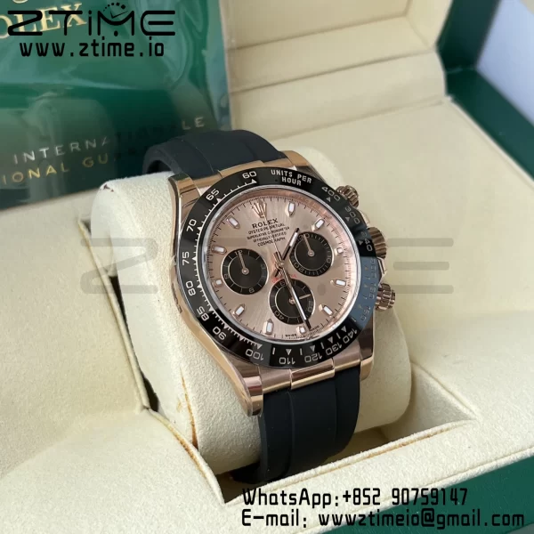 Rolex Rolex Daytona 116515 BTF 1:1 Best Edition RG Dial on Oysterflex Rubber Strap SA4130 V2 - Super Clone Watch | 1:1 Best Version
