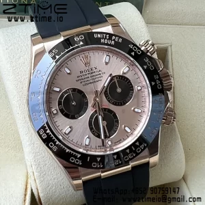 Rolex Rolex Daytona 116515 BTF 1:1 Best Edition RG Dial on Oysterflex Rubber Strap SA4130 V2 - Super Clone Watch | 1:1 Best Version