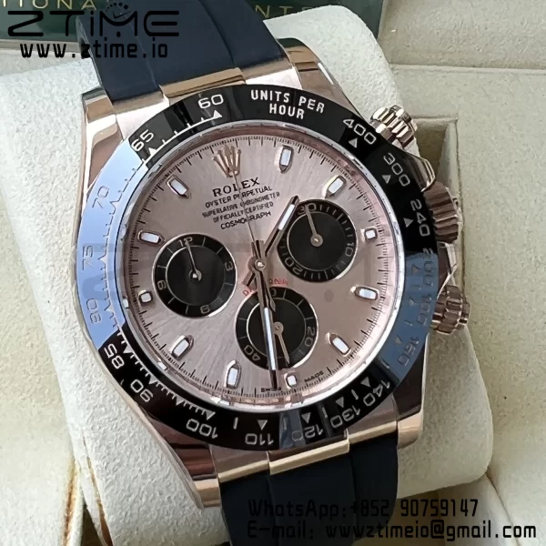 Rolex Rolex Daytona 116515 BTF 1:1 Best Edition RG Dial on Oysterflex Rubber Strap SA4130 V2 - Super Clone Watch | 1:1 Best Version