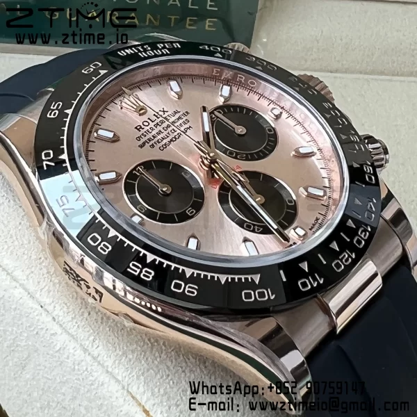 Rolex Rolex Daytona 116515 BTF 1:1 Best Edition RG Dial on Oysterflex Rubber Strap SA4130 V2 - Super Clone Watch | 1:1 Best Version