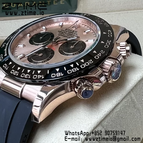 Rolex Rolex Daytona 116515 BTF 1:1 Best Edition RG Dial on Oysterflex Rubber Strap SA4130 V2 - Super Clone Watch | 1:1 Best Version