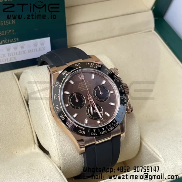 Rolex Daytona 116515 BTF 1:1 Best Edition Brown Dial on Oysterflex Rubber Strap SA4130 V2 - Super Clone Watch | 1:1 Best Version