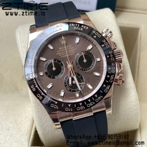 Rolex Daytona 116515 BTF 1:1 Best Edition Brown Dial on Oysterflex Rubber Strap SA4130 V2 - Super Clone Watch | 1:1 Best Version