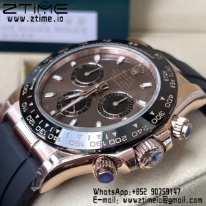 Rolex Daytona 116515 BTF 1:1 Best Edition Brown Dial on Oysterflex Rubber Strap SA4130 V2 - Super Clone Watch | 1:1 Best Version