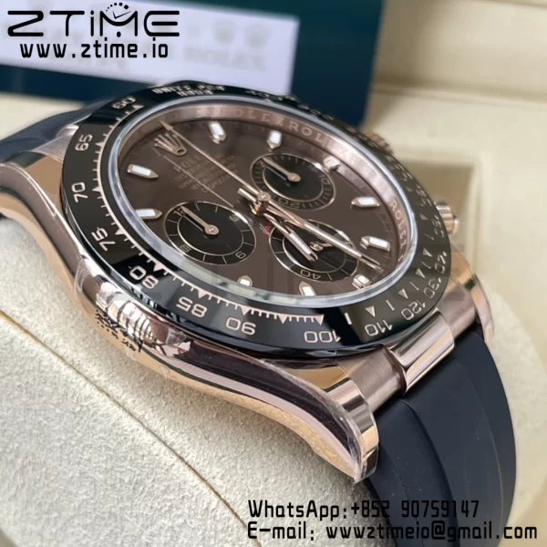 Rolex Daytona 116515 BTF 1:1 Best Edition Brown Dial on Oysterflex Rubber Strap SA4130 V2 - Super Clone Watch | 1:1 Best Version