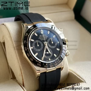 Rolex Daytona 116518 BTF 1:1 Best Edition Black Lume Dial on Oysterflex Rubber Strap SA4130 V2 - Super Clone Watch | 1:1 Best Version