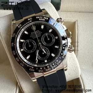 Rolex Daytona 116518 BTF 1:1 Best Edition Black Lume Dial on Oysterflex Rubber Strap SA4130 V2 - Super Clone Watch | 1:1 Best Version