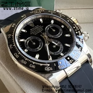 Rolex Daytona 116518 BTF 1:1 Best Edition Black Lume Dial on Oysterflex Rubber Strap SA4130 V2 - Super Clone Watch | 1:1 Best Version