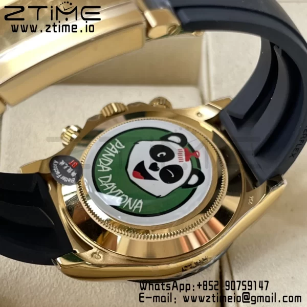 Rolex Daytona 116518 BTF 1:1 Best Edition Paul Newman Schwarz/YG Zifferblatt auf Oysterflex Kautschukband SA4130 V2 - Super Clone Watch | 1:1 Best Version