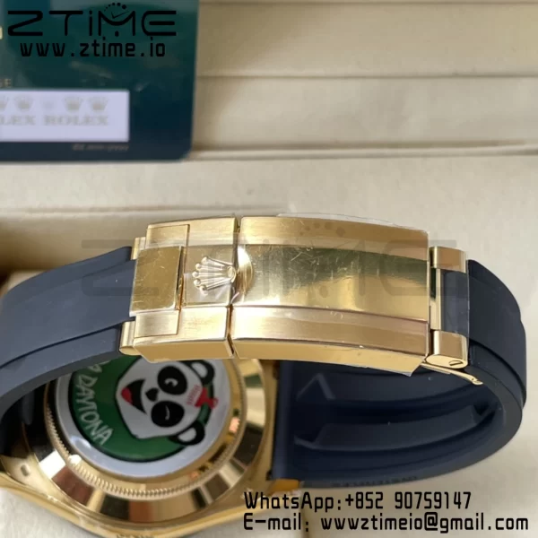 Rolex Daytona 116518 BTF 1:1 Best Edition Paul Newman Schwarz/YG Zifferblatt auf Oysterflex Kautschukband SA4130 V2 - Super Clone Watch | 1:1 Best Version