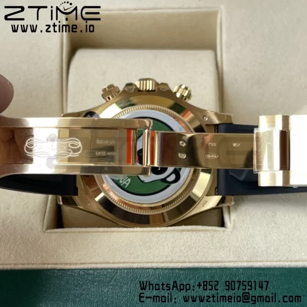 Rolex Daytona 116518 BTF 1:1 Best Edition Paul Newman Schwarz/YG Zifferblatt auf Oysterflex Kautschukband SA4130 V2 - Super Clone Watch | 1:1 Best Version