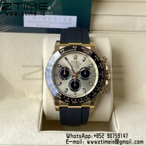 Daytona 116518 BTF 1:1 Best Edition YG/Black Dial on Oysterflex Rubber Strap SA4130 V2 - Super Clone Watch | 1:1 Best Version