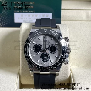 Rolex Rolex Daytona 116519 BTF 1:1 Best Edition Gray Dial on Oysterflex Rubber Strap SA4130 V2 - Super Clone Watch | 1:1 Best Version