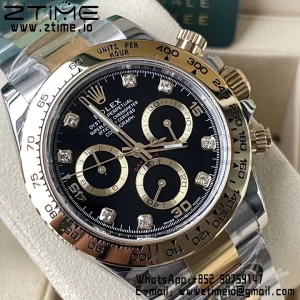 Rolex Rolex Daytona 116503 BTF 1:1 Best Edition 904L SS Case and Bracelet Black Diamonds  Dial SA4130 - Super Clone Watch | 1:1 Best Version