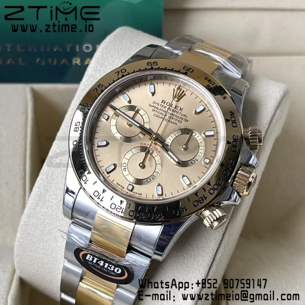 Rolex Daytona 116503 BTF 1:1 Best Edition 904L SS Case and Bracelet YG Dial SA4130 - Super Clone Watch | 1:1 Best Version