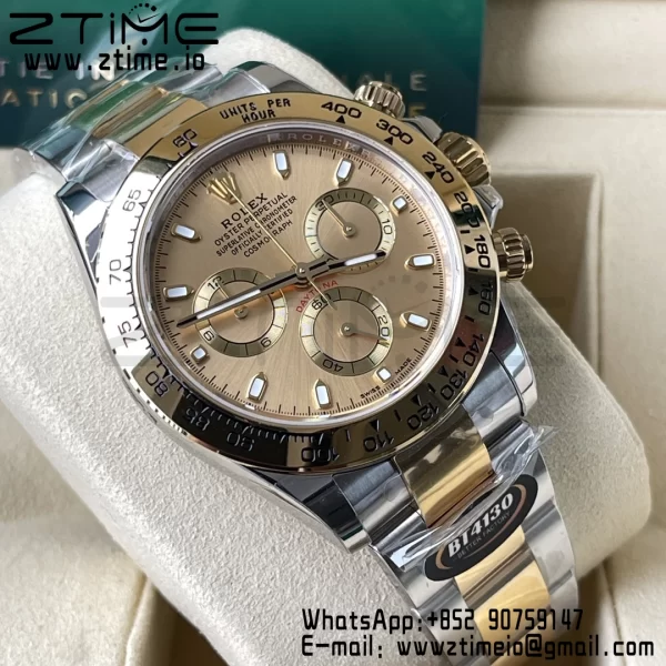 Rolex Daytona 116503 BTF 1:1 Best Edition 904L SS Case and Bracelet YG Dial SA4130 - Super Clone Watch | 1:1 Best Version