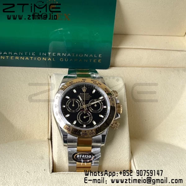 Rolex Daytona 116503 BTF 1:1 Best Edition 904L SS Case and Bracelet Black Dial SA4130 - Super Clone Watch | 1:1 Best Version