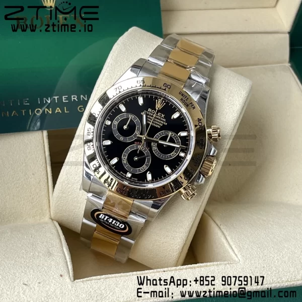 Rolex Daytona 116503 BTF 1:1 Best Edition 904L SS Case and Bracelet Black Dial SA4130 - Super Clone Watch | 1:1 Best Version