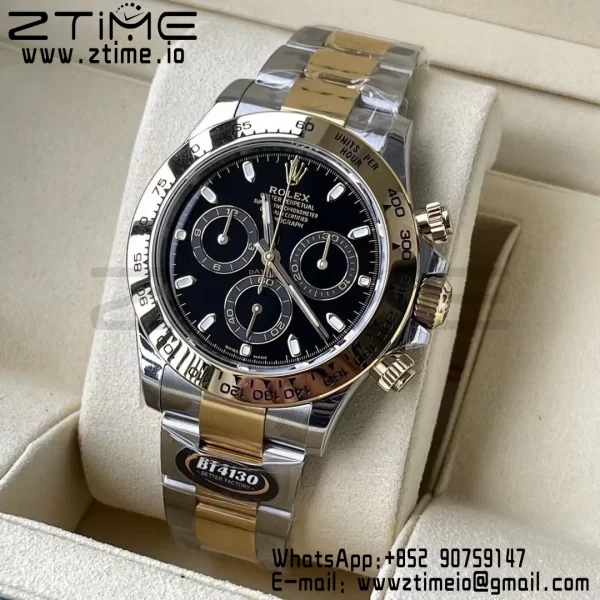 Rolex Daytona 116503 BTF 1:1 Best Edition 904L SS Case and Bracelet Black Dial SA4130 - Super Clone Watch | 1:1 Best Version