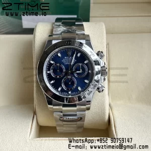 Rolex Daytona 116509 BTF 1:1 Best Edition 904L SS Case and Bracelet Blue Dial SA4130 - Super Clone Watch | 1:1 Best Version