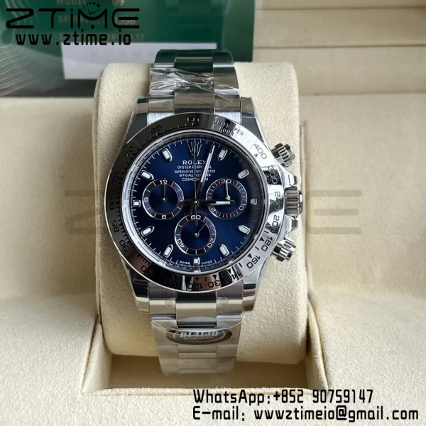 Rolex Daytona 116509 BTF 1:1 Mejor Edición 904L SS Caja y Pulsera Esfera Azul SA4130 - Super Clone Watch | 1:1 Mejor Versión