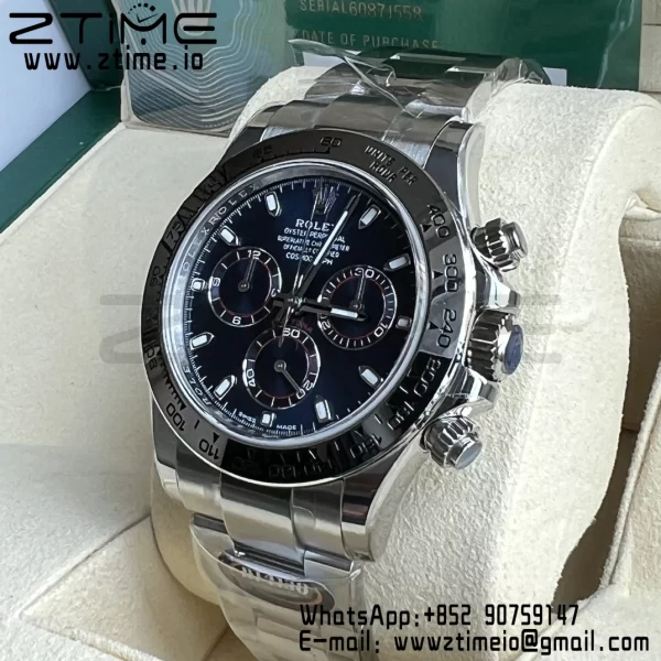 Rolex Daytona 116509 BTF 1:1 Mejor Edición 904L SS Caja y Pulsera Esfera Azul SA4130 - Super Clone Watch | 1:1 Mejor Versión