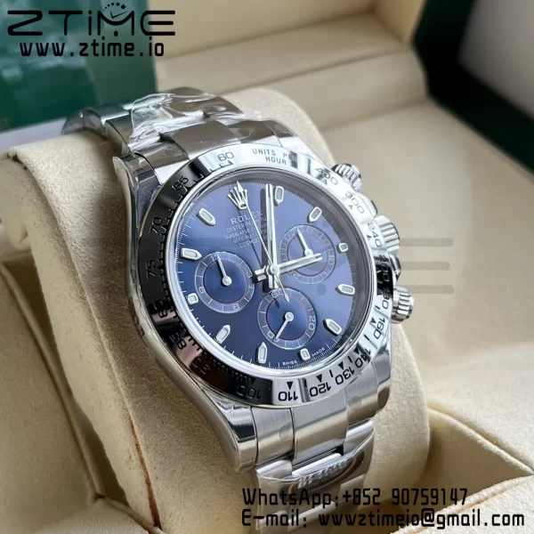 Rolex Daytona 116509 BTF 1:1 Mejor Edición 904L SS Caja y Pulsera Esfera Azul SA4130 - Super Clone Watch | 1:1 Mejor Versión