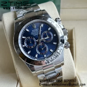 Rolex Daytona 116509 BTF 1:1 Mejor Edición 904L SS Caja y Pulsera Esfera Azul SA4130 - Super Clone Watch | 1:1 Mejor Versión