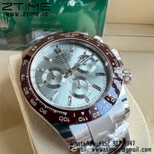 Rolex Daytona 116506 Brown Ceramic BTF 1:1 Best Edition Ice Blue Dial Crystal Marker on SS Bracelet SA4130 V2 - Super Clone Watch | 1:1 Best Version