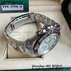 Rolex Daytona 116506 Brown Ceramic BTF 1:1 Best Edition Ice Blue Dial on SS Bracelet SA4130 V2 - Super Clone Watch | 1:1 Nejlepší verze