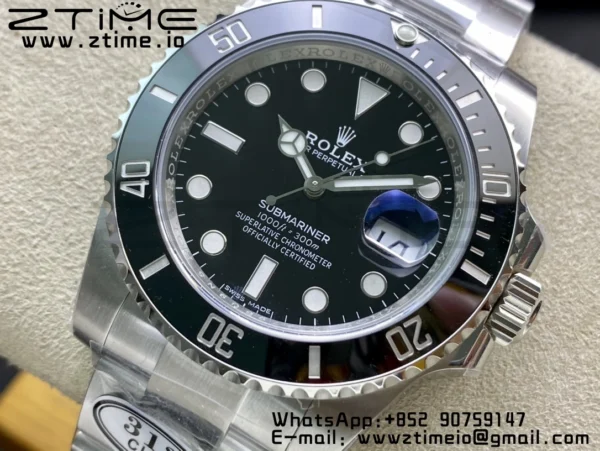 Rolex Submariner 116610 LN Black Ceramic Clean Factory 1:1 Best Edition 904L SS Case and Bracelet VS3135 - Super Clone Watch | 1:1 Best Version
