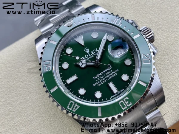 Rolex Submariner 116610 LV Green Ceramic Clean Factory 1:1 Best Edition 904L SS Case and Bracelet VS3135 - Super Clone Watch | 1:1 Best Version
