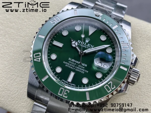 Rolex Submariner 116610 LV Green Ceramic Clean Factory 1:1 Best Edition 904L SS Case and Bracelet VS3135 - Super Clone Watch | 1:1 Best Version