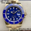 Rolex Submariner 116618 LB Blue Ceramic YG Plated 904L Steel Clean Factory 1:1 Best Edition VS3135 - Super Clone Watch | 1:1 Best Version