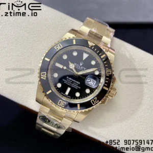 Rolex Submariner 116618 LN Black Ceramic YG Plated 904L Steel Clean Factory 1:1 Best Edition VS3135 - Super Clone Watch | 1:1 Best Version