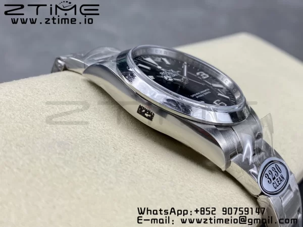 Rolex Explorer I 214270 36mm Clean 1:1 Best Edition Black Dial on SS Bracelet VR3132 - Super Clone Watch | 1:1 Best Version
