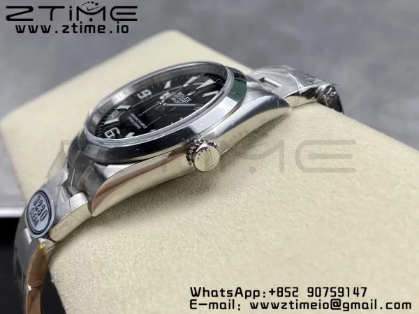 Rolex Explorer I 214270 36mm Clean 1:1 Best Edition Black Dial on SS Bracelet VR3132 - Super Clone Watch | 1:1 Best Version