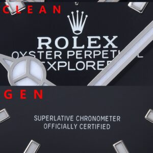 Rolex Explorer I 214270 36mm Clean 1:1 Best Edition Black Dial on SS Bracelet VR3132 - Super Clone Watch | 1:1 Best Version
