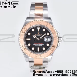 Rolex Yacht-Master 126621 SS/RG Clean Factory 904L Steel Black Dial on SS/RG Bracelet VR3235 - Super Clone Watch | 1:1 Best Version