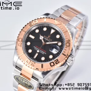 Rolex Yacht-Master 126621 SS/RG Clean Factory 904L Steel Black Dial on SS/RG Bracelet VR3235 - Super Clone Watch | 1:1 Best Version