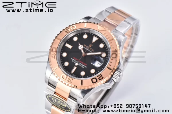 Rolex Yacht-Master 126621 SS/RG Clean Factory 904L Steel Black Dial on SS/RG Bracelet VR3235 - Super Clone Watch | 1:1 Best Version