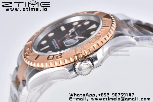 Rolex Yacht-Master 126621 SS/RG Clean Factory 904L Steel Black Dial on SS/RG Bracelet VR3235 - Super Clone Watch | 1:1 Best Version