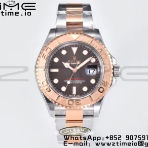 Rolex Yacht-Master 126621 SS/RG Clean Factory 904L Steel Brown Dial on SS/RG Bracelet VR3235 - Super Clone Watch | 1:1 Best Version
