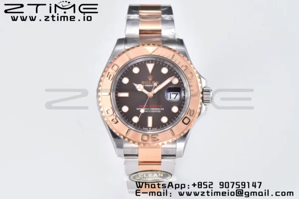 Rolex Yacht-Master 126621 SS/RG Clean Factory 904L Steel Brown Dial on SS/RG Bracelet VR3235 - Super Clone Watch | 1:1 Best Version