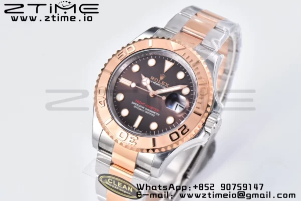 Rolex Yacht-Master 126621 SS/RG Clean Factory 904L Steel Brown Dial on SS/RG Bracelet VR3235 - Super Clone Watch | 1:1 Best Version