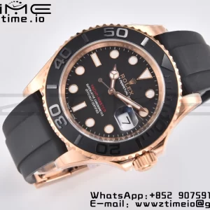 Rolex Yacht-Master 126655 Clean Factory 1:1 Best Edition Black Ceramic Bezel on Oysterflex Strap VR3235 - Super Clone Watch | 1:1 Best Version