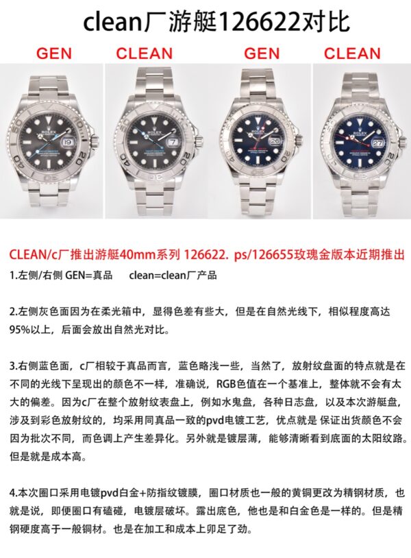 Rolex Yacht-Master 126622 Clean Factory 1:1 Best Edition 904L Steel Gray Dial on SS Bracelet VR3235 - Super Clone Watch | 1:1 Best Version